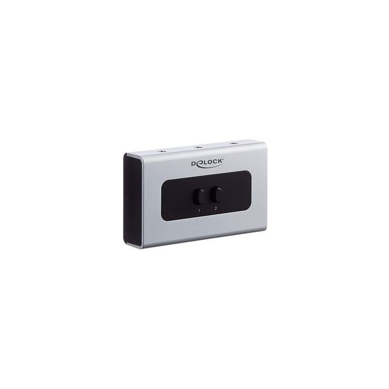 Delock Switch Stereo Jack 3.5 mm Sort Grå